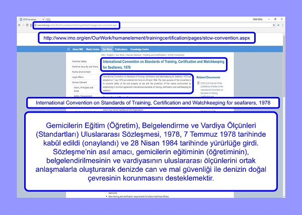 IMO STCW'yi Anlatıyor